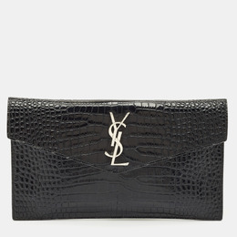Saint Laurent Paris: Чёрный клатч  Uptown