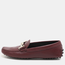 Tod's: Бордовые лоферы 