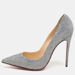 Christian Louboutin: Серебристые туфли  Pigalle