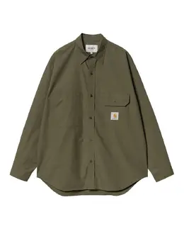 Carhartt WIP: Зелёная рубашка 