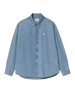 Carhartt WIP: Синяя рубашка 