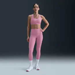 Nike: Розовая футболка  Swoosh