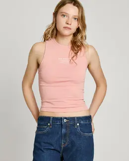 Pepe Jeans: Розовый топ 