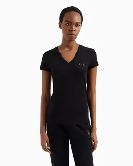 Armani Exchange: Обтягивающая футболка 