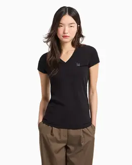 Armani Exchange: Обтягивающая футболка 