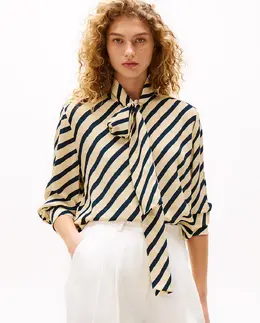 Tommy Hilfiger: Синяя блуза  TH