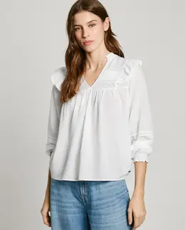Pepe Jeans: Белая блуза 