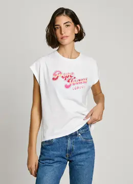 Pepe Jeans: Белая футболка 