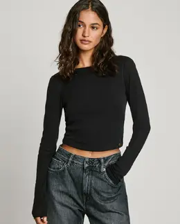 Pepe Jeans: Чёрная футболка 