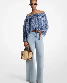 MICHAEL Michael Kors: Синий топ 