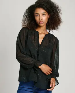 Pepe Jeans: Чёрная блуза 