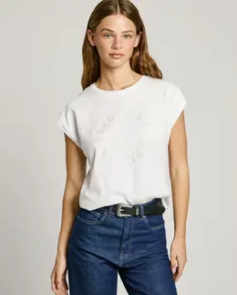 Pepe Jeans: Футболка с пайетками 