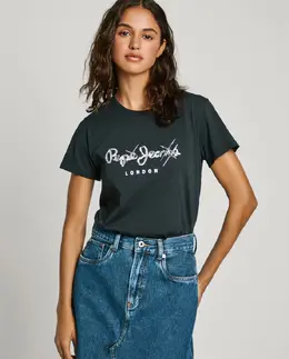 Pepe Jeans: Чёрная футболка 