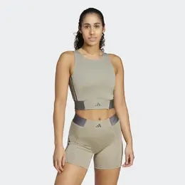 Adidas: Зелёный топ  Training
