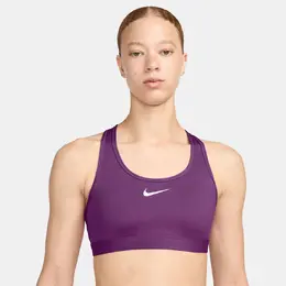 Nike: Фиолетовый бюстгальтер  Swoosh