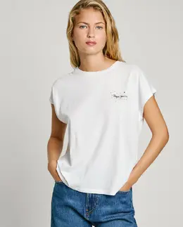 Pepe Jeans: Белая футболка 