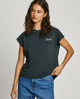 Pepe Jeans: Чёрная футболка 