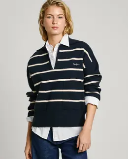 Pepe Jeans: Свитер с воротником 