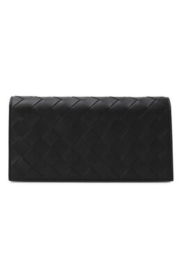 Bottega Veneta: Чёрный кошелёк 