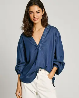 Pepe Jeans: Джинсовая блуза 