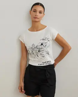 Lauren Ralph Lauren: Хлопковая футболка 