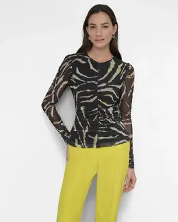 DKNY: Топ с воротником 