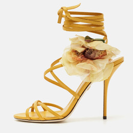 Dolce & Gabbana: Жёлтые сандалии 