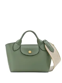 Longchamp: Зелёная сумка  Le Pliage
