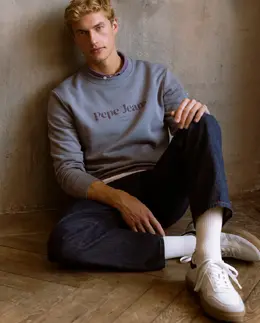 Pepe Jeans: Серая толстовка 