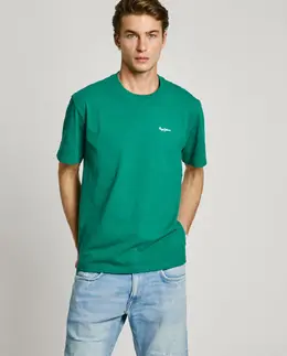 Pepe Jeans: Зелёная футболка 
