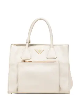 Prada Pre-Owned: Белая сумка-шоппер 