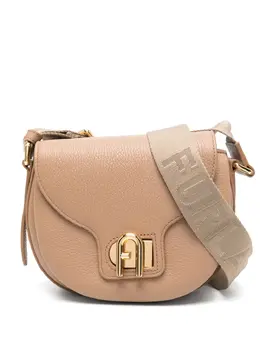 Furla: Бежевая сумка 