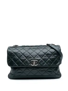 CHANEL Pre-Owned: Зелёная сумка через плечо 