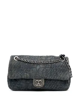 CHANEL Pre-Owned: Голубая сумка через плечо 