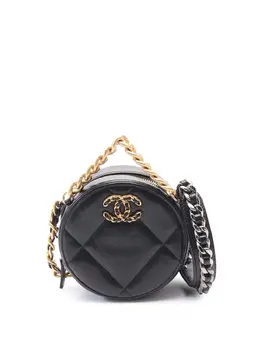 CHANEL Pre-Owned: Чёрный клатч 