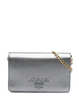 Prada Pre-Owned: Серебристый кошелёк 