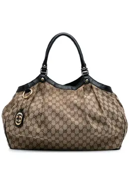 Gucci Pre-Owned: Коричневая сумка-шоппер 