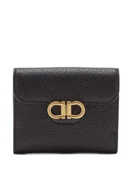 Ferragamo: Чёрный кошелёк  Gancini