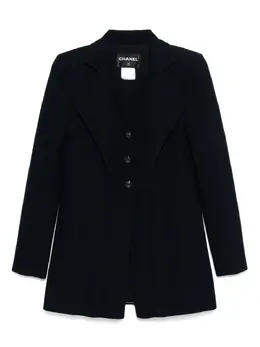CHANEL Pre-Owned: Синее пальто 