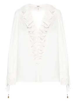Chloé: Белая блуза 