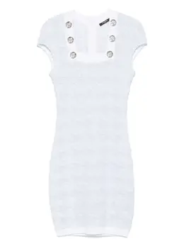 Balmain: Твидовое платье 