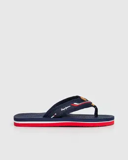 Pepe Jeans: Тёмные шлёпанцы 