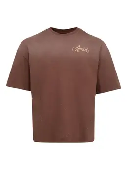 AMIRI: Коричневая футболка 