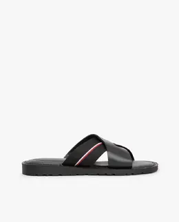 Tommy Hilfiger: Чёрные сандалии 