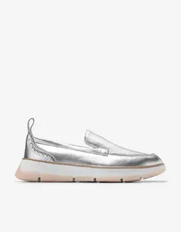 Cole Haan: Серебристые мокасины 