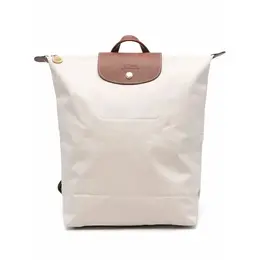 Longchamp: Бежевый рюкзак  Le Pliage