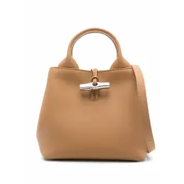 Longchamp: Коричневая сумка  Roseau
