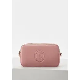 Trussardi: Розовая сумка 