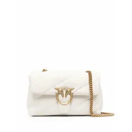 Pinko: Серебристая сумка  Love Classic
