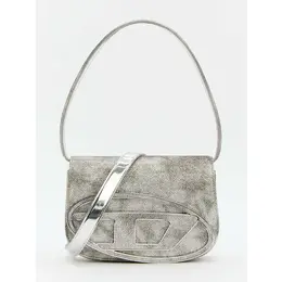 DIESEL: Серебристая сумка 